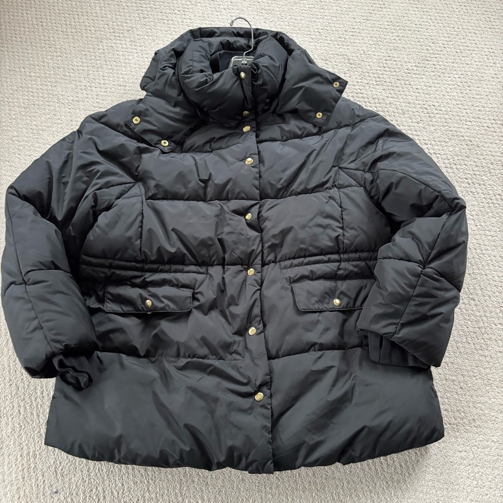 Jcrew chateau Women's Black signature Puffer coat